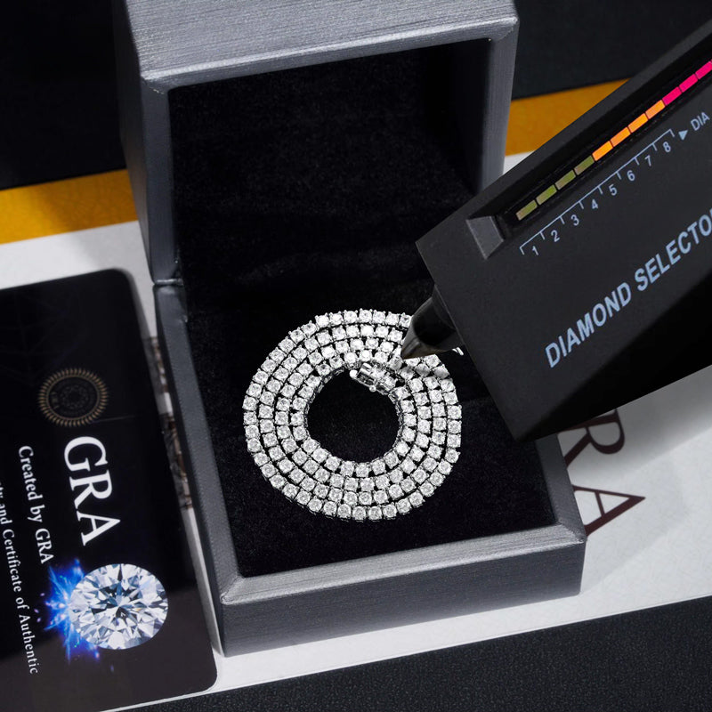 3mm Moissanite Tennis Necklace