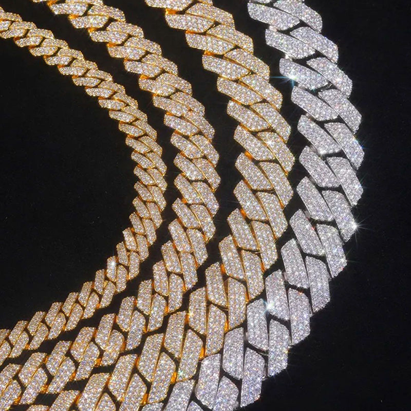 2Rows Moissanite Cuban Link Bracelet