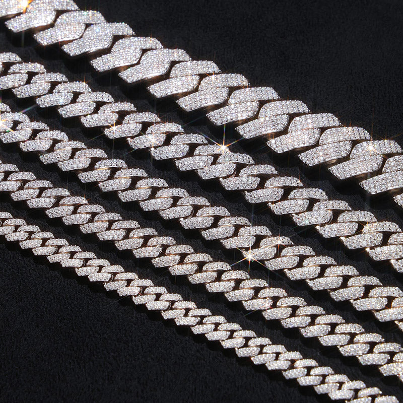 2Rows Moissanite Cuban Link Bracelet