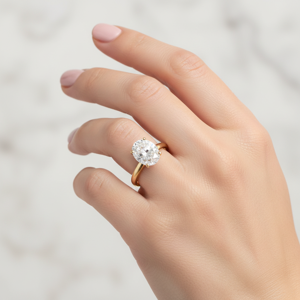 1ct Moissanite Women Engagement Ring