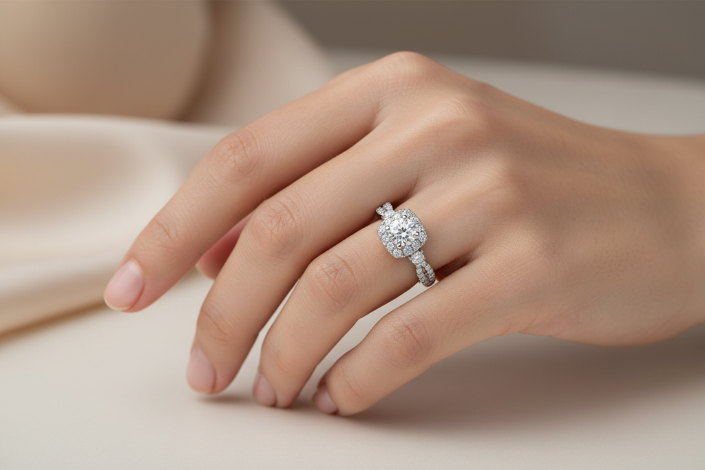 2ct Moissanite Women Engagement Ring