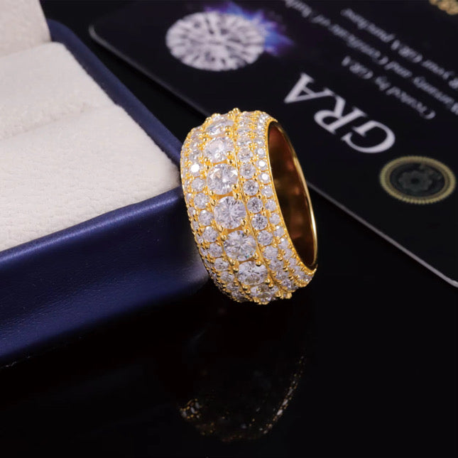 Iced Out Moissanite Hip Hop Ring
