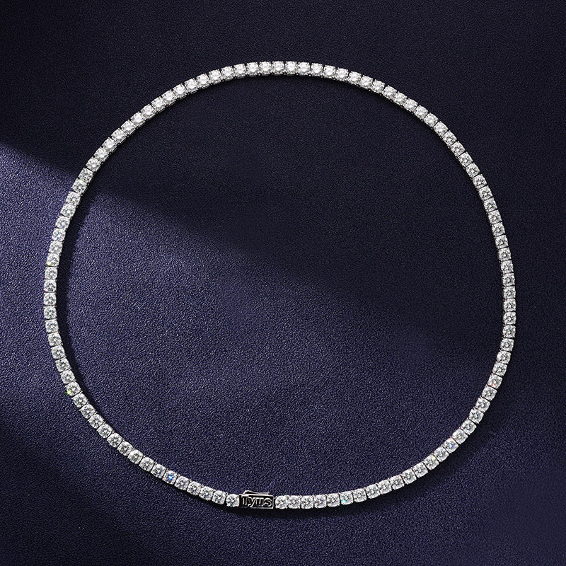 2mm Moissanite Tennis Necklace
