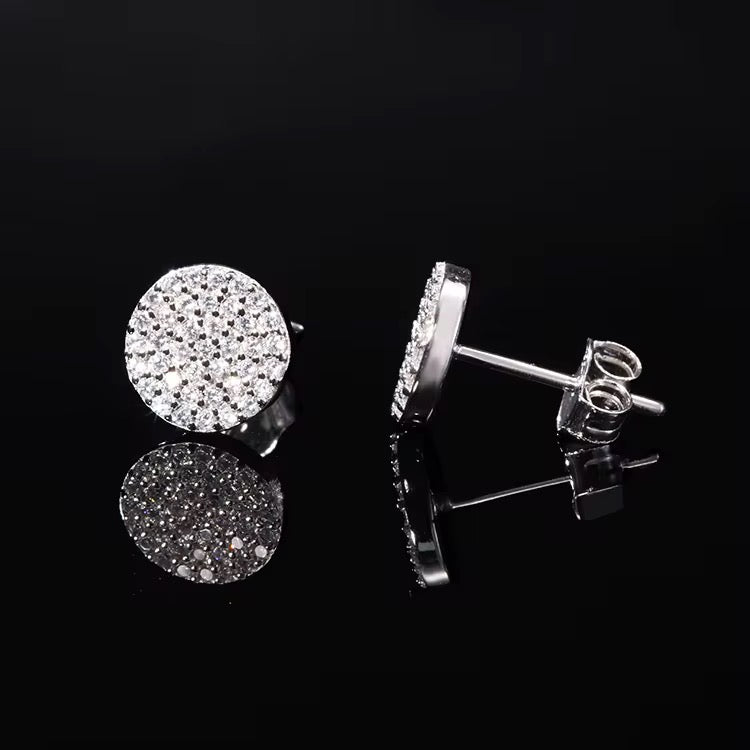 Iced Out Moissanite Earrings