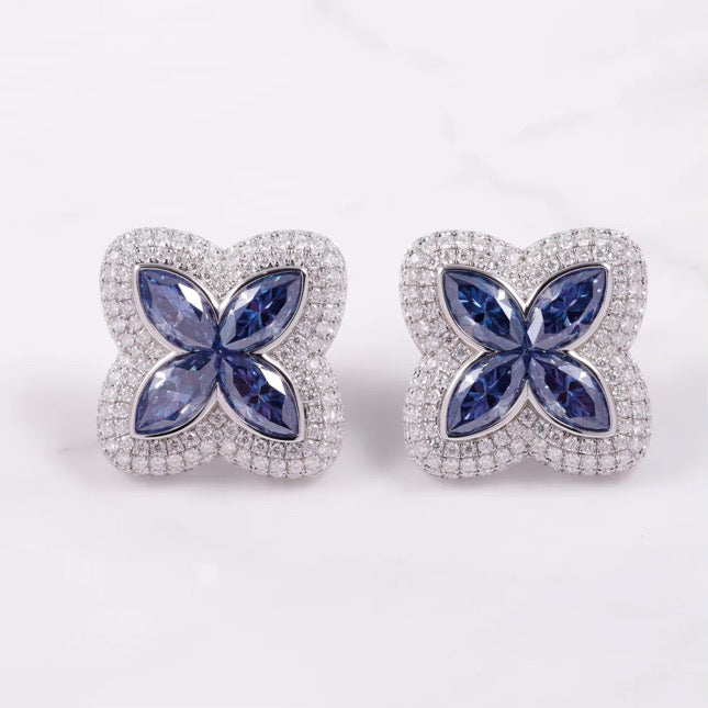 Iced Out Moissanite Earring