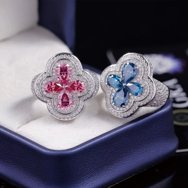 Clover Moissanite Ring