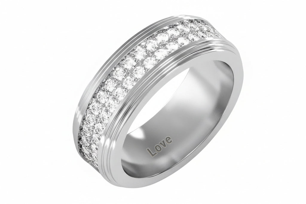 1.3ct Moissanite Men Wedding Ring