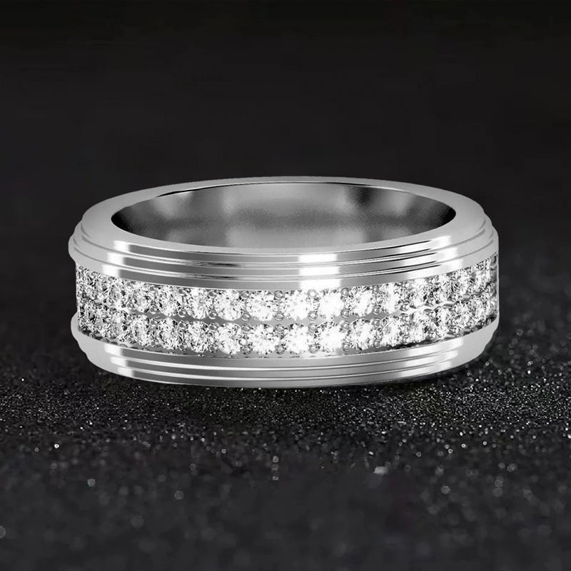 1.3ct Moissanite Men Wedding Ring