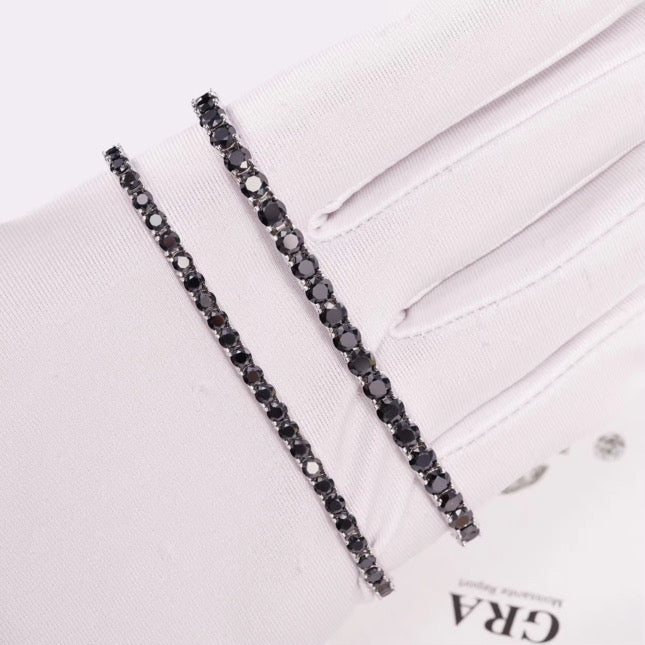3mm Black Moissanite tennis bracelet