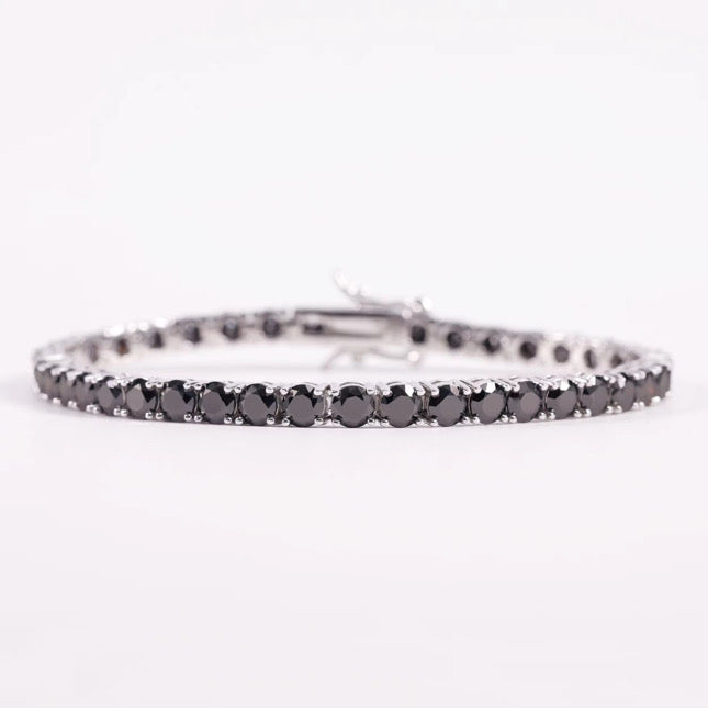 3mm Black Moissanite tennis bracelet